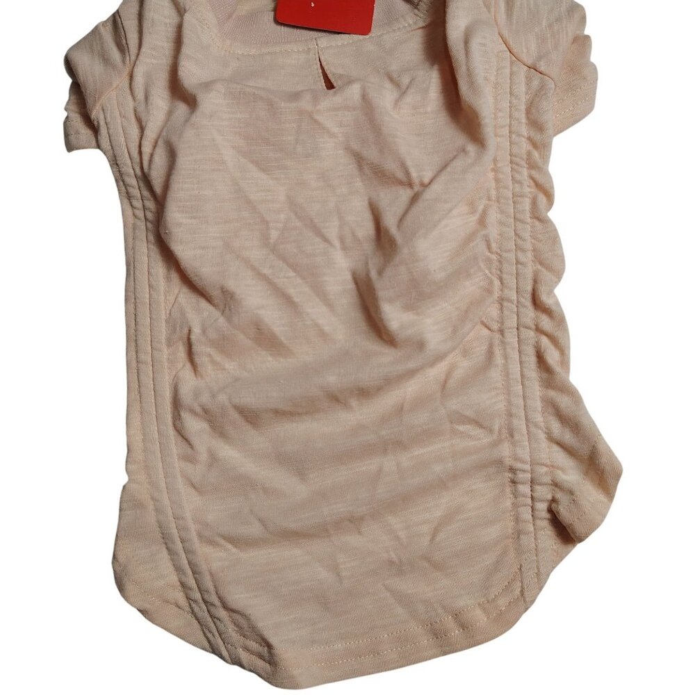 Reddy Dog Medium Peach Ruched Detail Lightweight T-Shirt - Picture 5 of 6